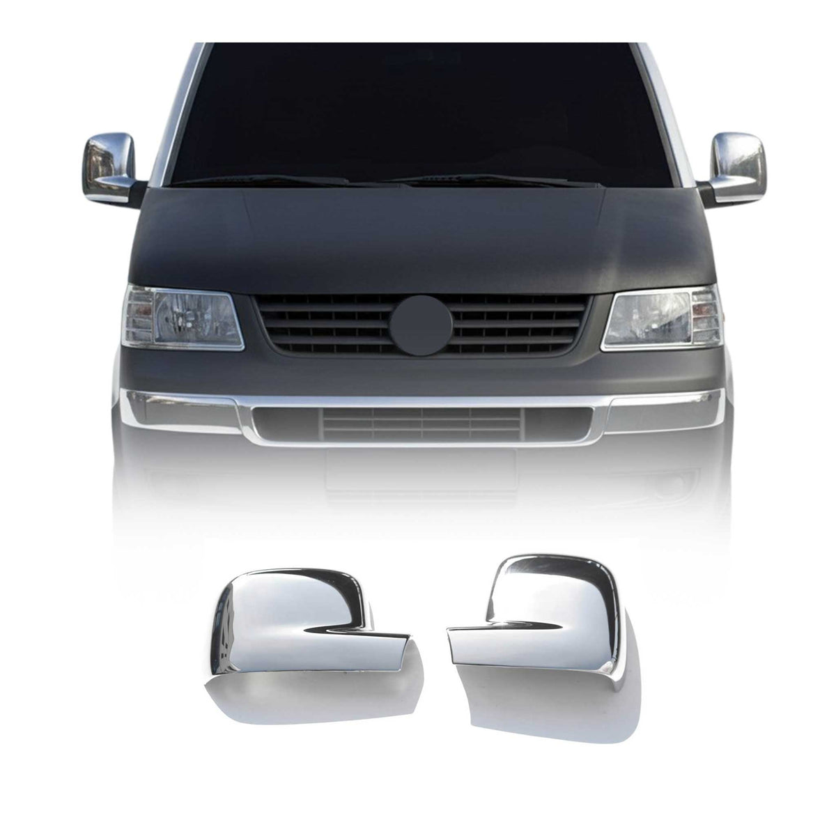 Spiegelkappen Spiegelabdeckung für VW Transporter T5 2003-2009 Pre-FL RHD Chrom