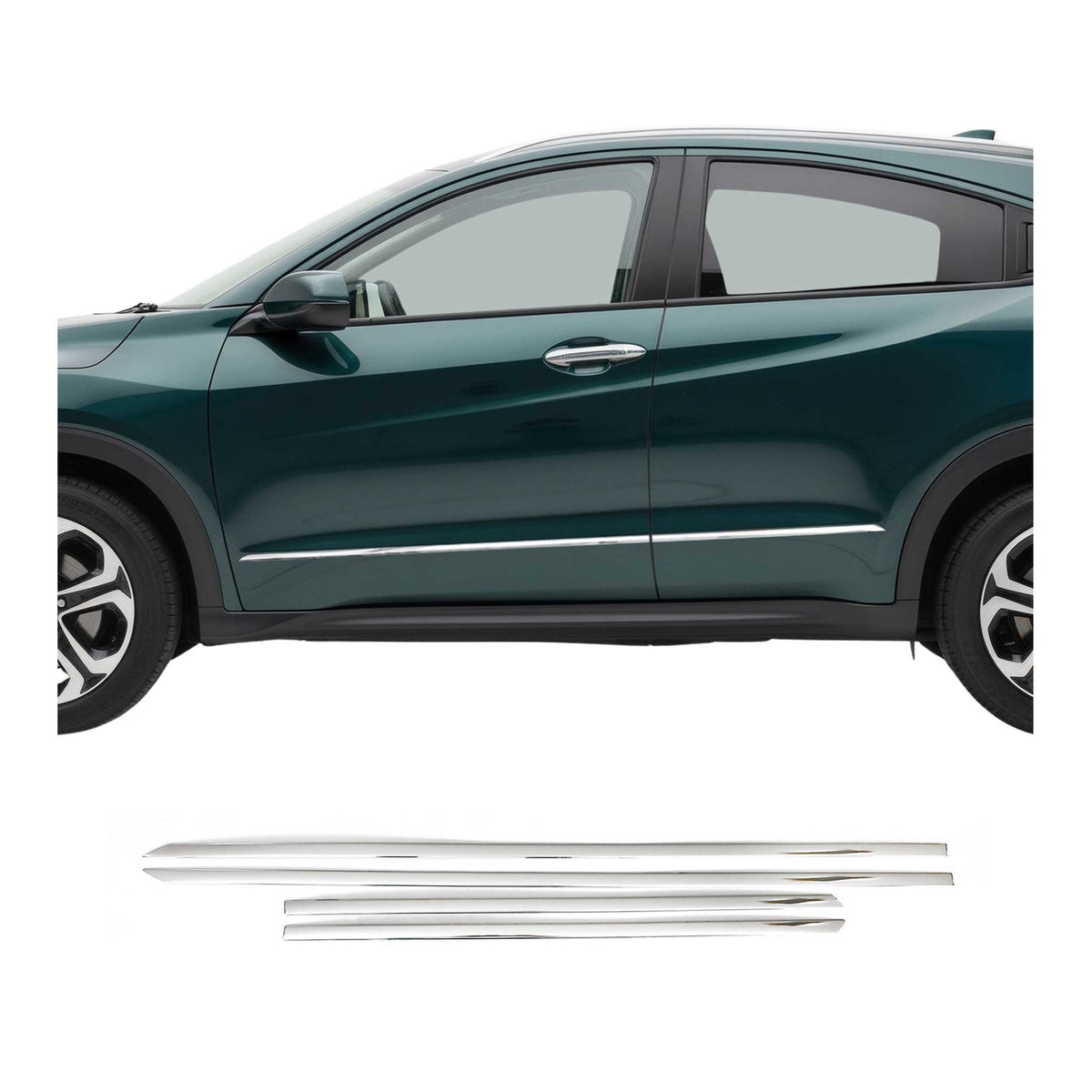 Seitentürleiste Türleisten Türschutzleiste für Honda HR-V RU5 2015-2021 Chrom 4x
