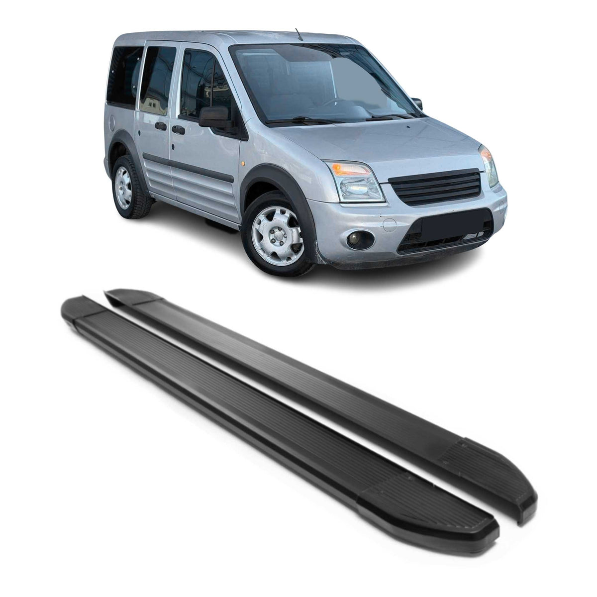 Alu Seitenschweller Trittbretter für Ford Connect 2002-2013 L1 Kurzer Schwarz