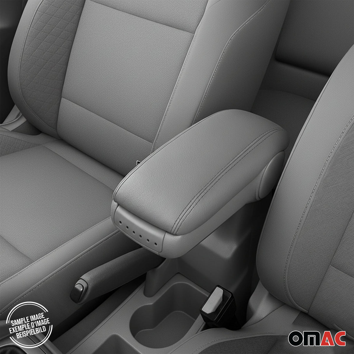 Mittelarmlehne Armlehne für Citroen C-Elysee 2012-2021 PU-Leder ABS Grau