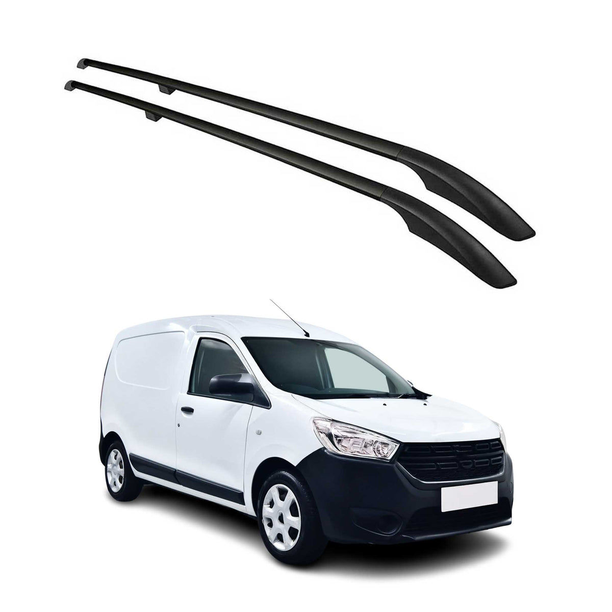 Dachreling Dachgepäckträger Relingträger für Dacia Dokker 2012-2021 Alu Schwarz