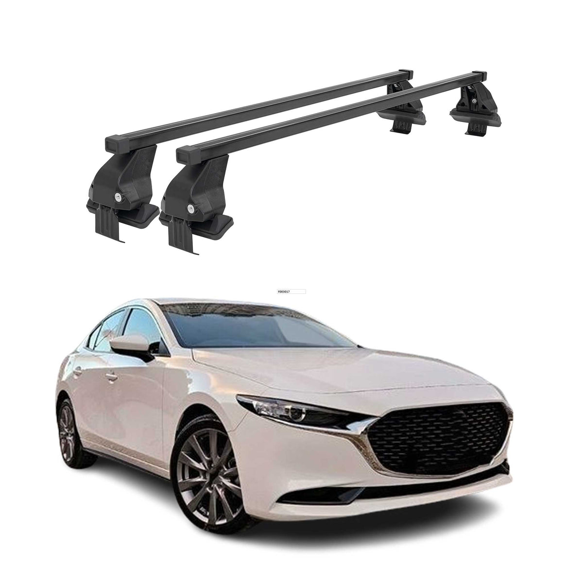 Menabo Dachträger Grundtäger für Mazda 3 BP Limo 2019-2026 50kg Stahl Schwarz 2x