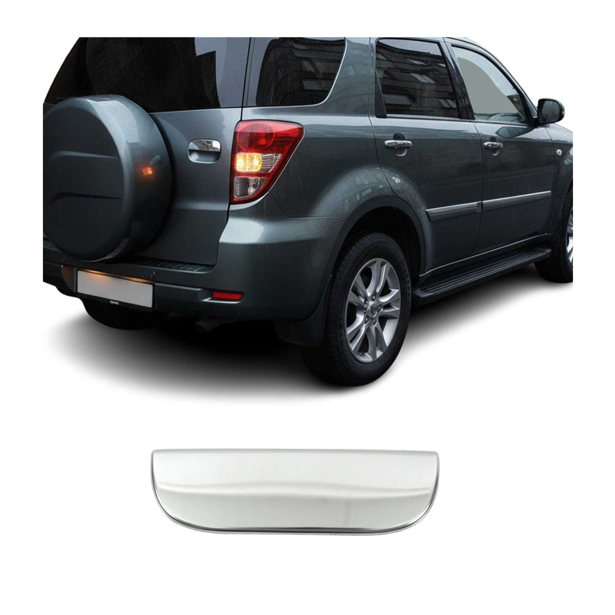 Heckklappengriff-Abdeckung für Daihatsu Terios 2006-17 Edelstahl Glänzend Silber