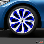 Radkappen Radzierblenden Sparco Sicilia 16" Zoll Abdeckung Silber Blau Carbon 4x