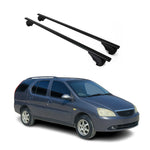 Dachträger Grundträger für Tata Indigo Marina 2007-2010 75kg Stahl Schwarz 2 tlg