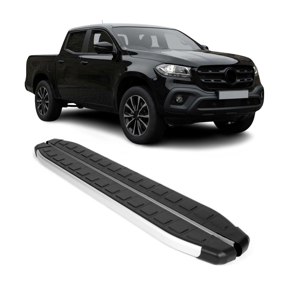 Trittbretter Seitenschweller Alu für Mercedes X Klasse DoubleCab 2017-2021