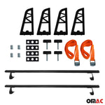 2x Dachträger + Leiterhalter Set für VW T7 Multivan 2021-2026 Schwarz