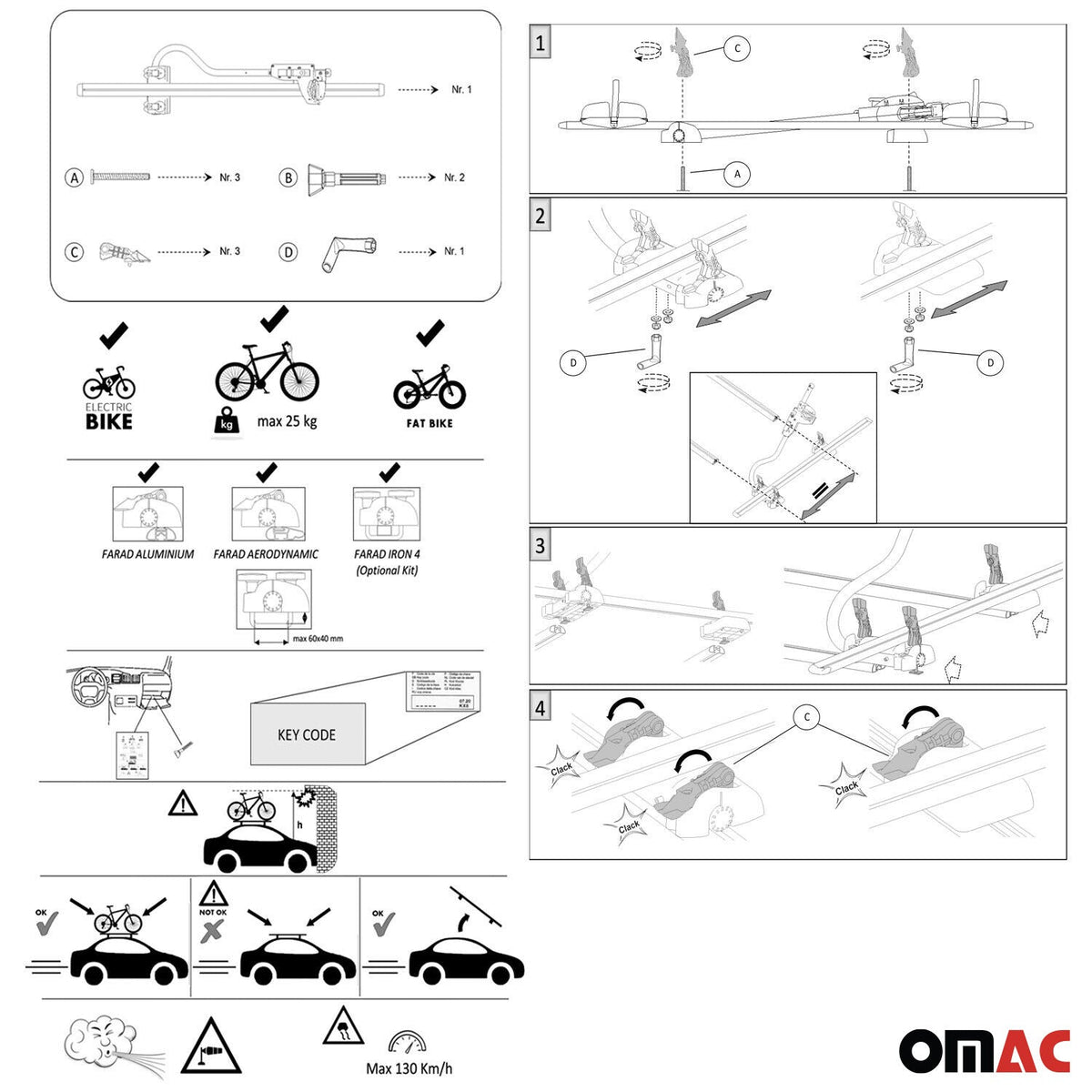 Dachträger + Fahrradträger Satz für VW Touran 2015-2026 Aluminium Schwarz 3tlg