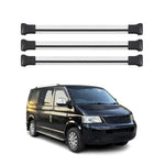 Dachträger für VW T5 T6 Transporter Multivan Caravelle 2003-2024 Alu Silber 3tlg