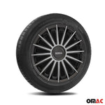 Radkappen Radzierblenden Sparco Treviso 16" Zoll Abdeckung Set Schwarz Silber 4x