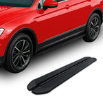 Seitenschweller Trittbretter für Ford Ranger Double Cab 2012-2022 Schwarz Alu