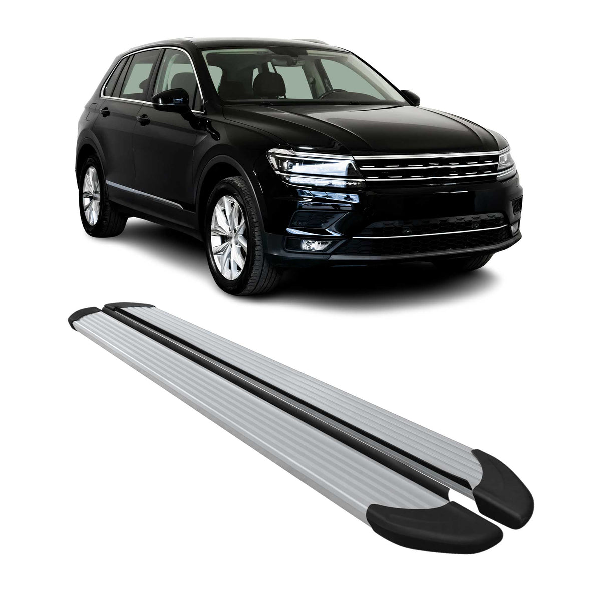 Alu Seitenschweller Trittbretter Schweller für VW Tiguan mk2 2016-2024 Silber