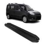Trittbretter Seitenschweller für Fiat Doblo L1 Kurzer 2010-2024 Alu Schwarz 2tlg