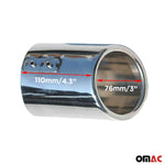 Auspuffblende Endrohr für Audi TT 80 90 100 200 Quattro Edelstahl Chrom 76mm 2x