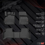 Fußmatten Gummimatten für VW Touran II 2015-2026 OMAC Premium 3D Schwarz TPE 3x