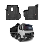 OMAC Gummi Fußmatten für Mercedes Actros MP3 2008-2011 Premium Gummi Schwarz 2x