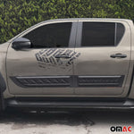 Türschutzleisten Seitenschutz für Toyota Hilux 2015-2026 ABS Schwarz 4tlg