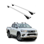 Dachträger Grundträger für Toyota Hilux VII 2005-2015 75kg Stahl Silber 2 tlg