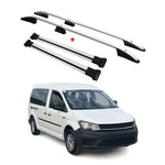 Dachreling+Dachträger SET für VW Caddy Maxi 2015-2020 L2 Langer Alu Silber 4tlg