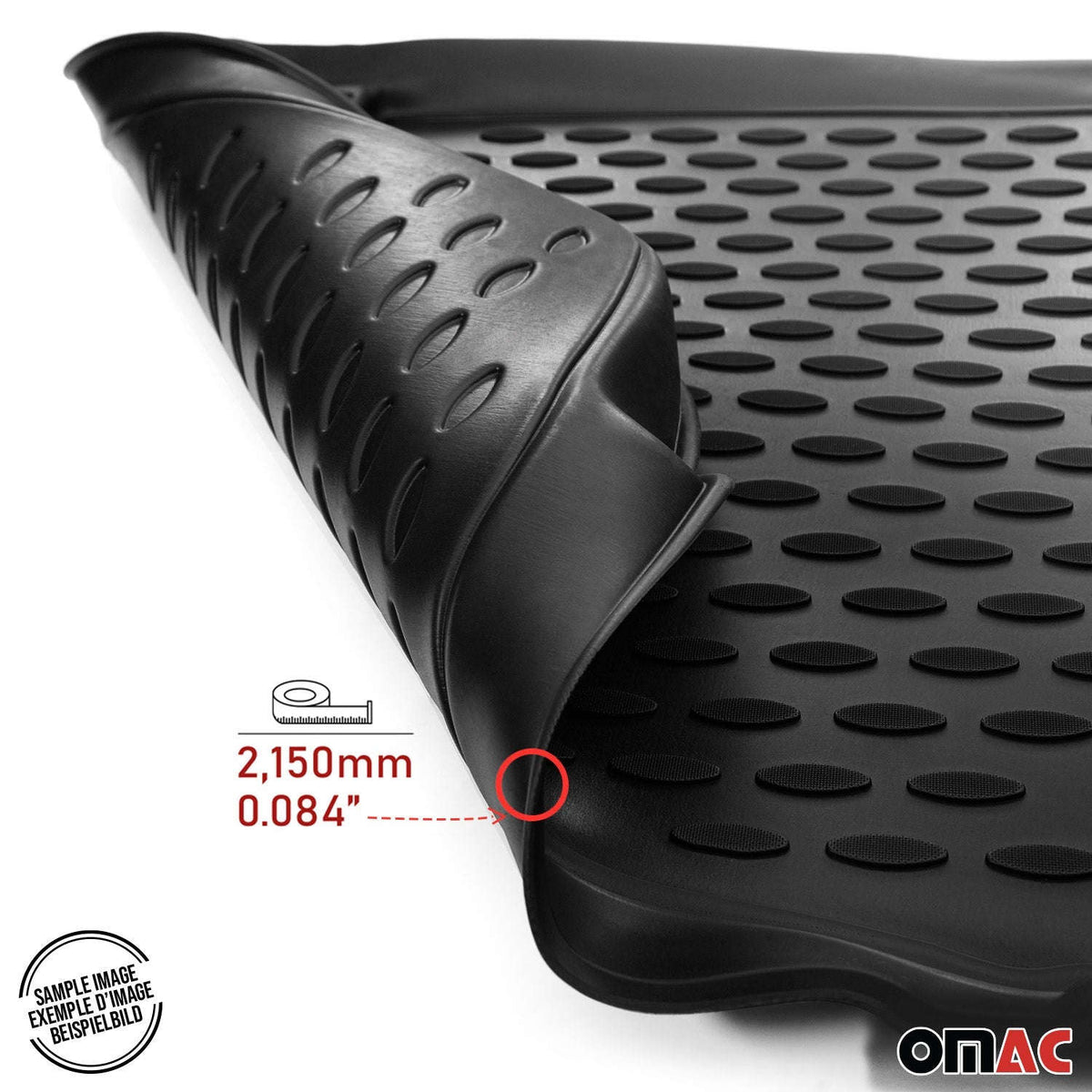 OMAC Gummimatten Fußmatten für BMW X6 E70 E71 E72 2007-2014 Automatte Schwarz 4x