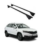 Dachträger Grundträger für Skoda Kamiq 2019-2026 75kg Stahl Schwarz 2 tlg