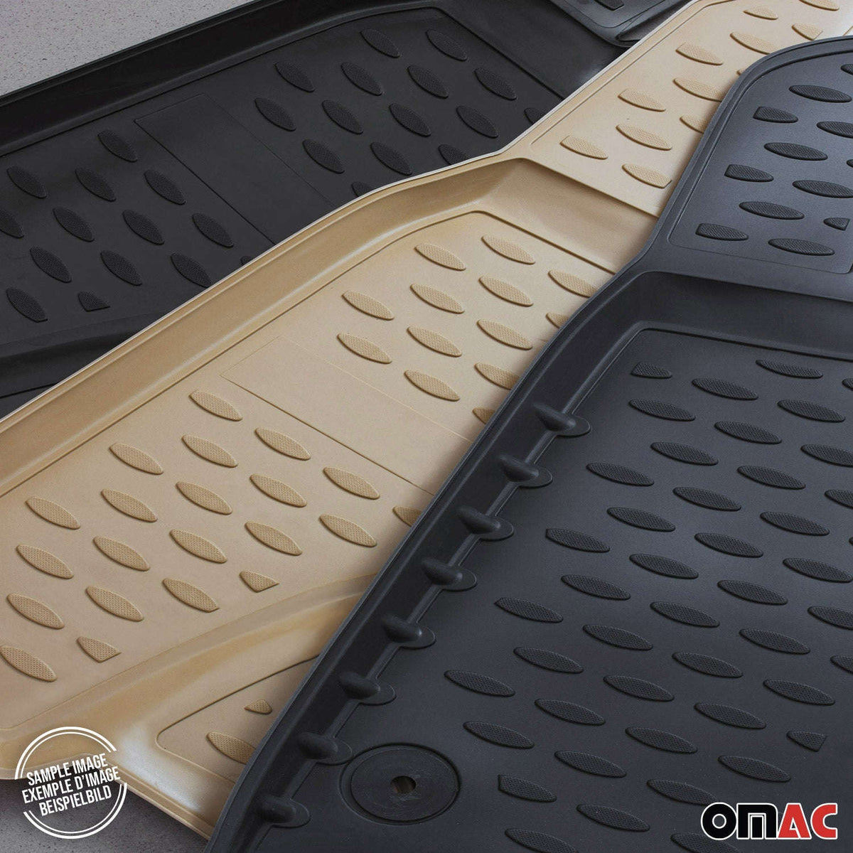 OMAC Gummi Fußmatten für BMW 4er Coupe Grand Coupe F32 F36 2013-2021 Schwarz 4x Namma Markt