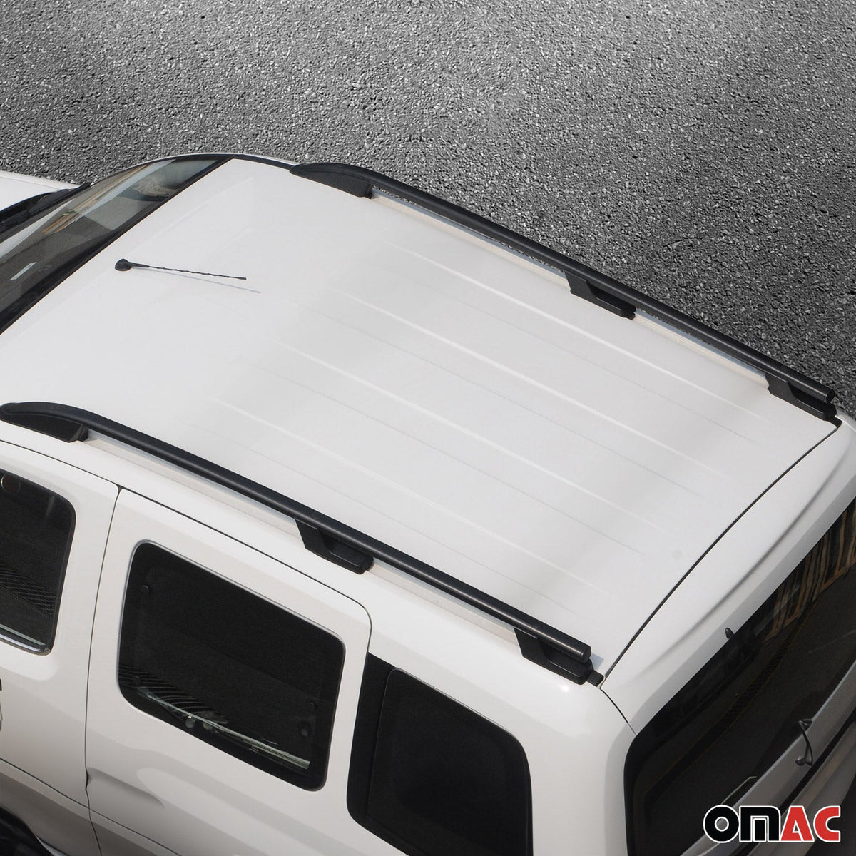 Dachreling + Dachträger für Ford Transit 2015-2026 Kurzer Aluminium Schwarz 4x
