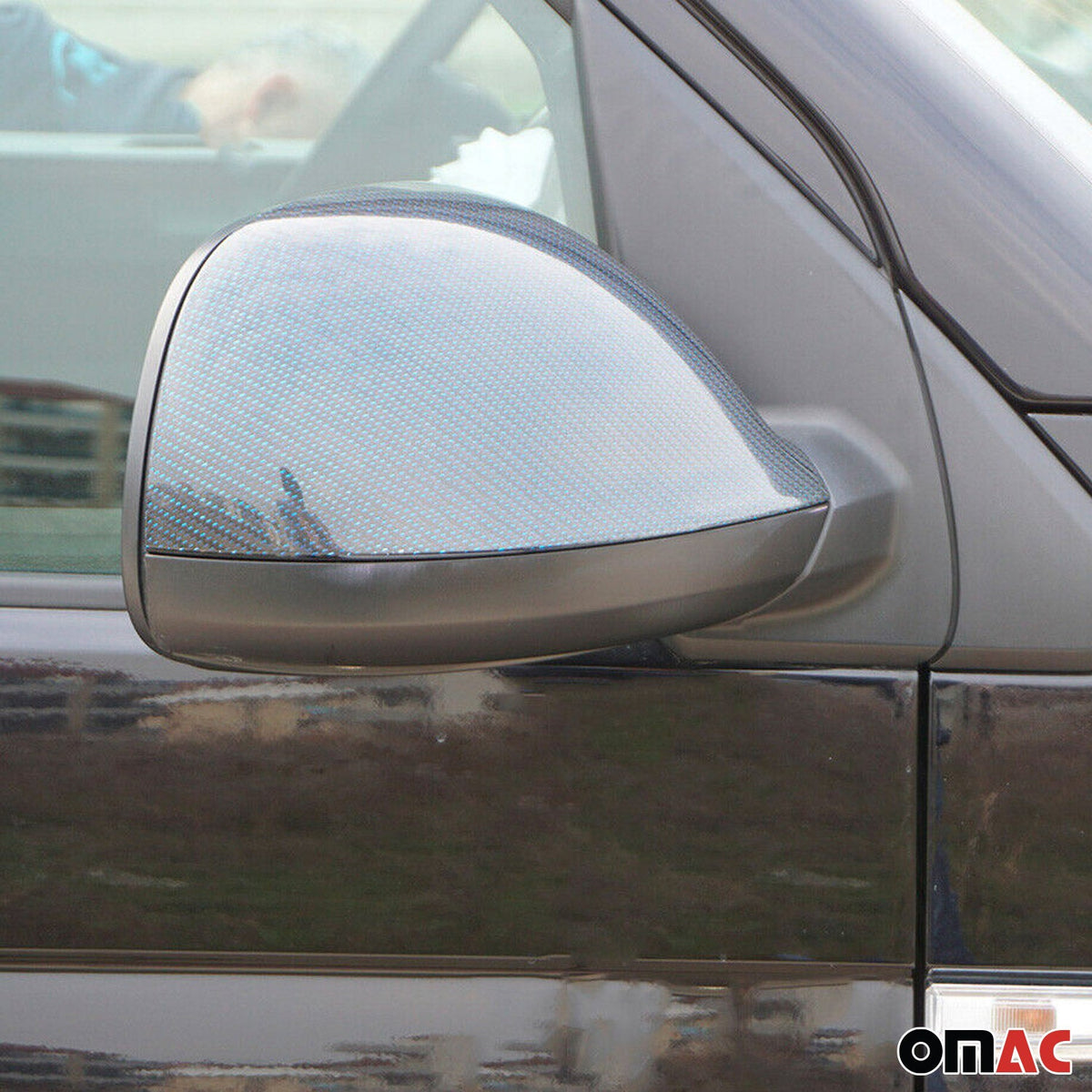 Spiegelkappen Spiegelabdeckung für VW Caravelle T5 2009-2015 Echt Carbon Blau