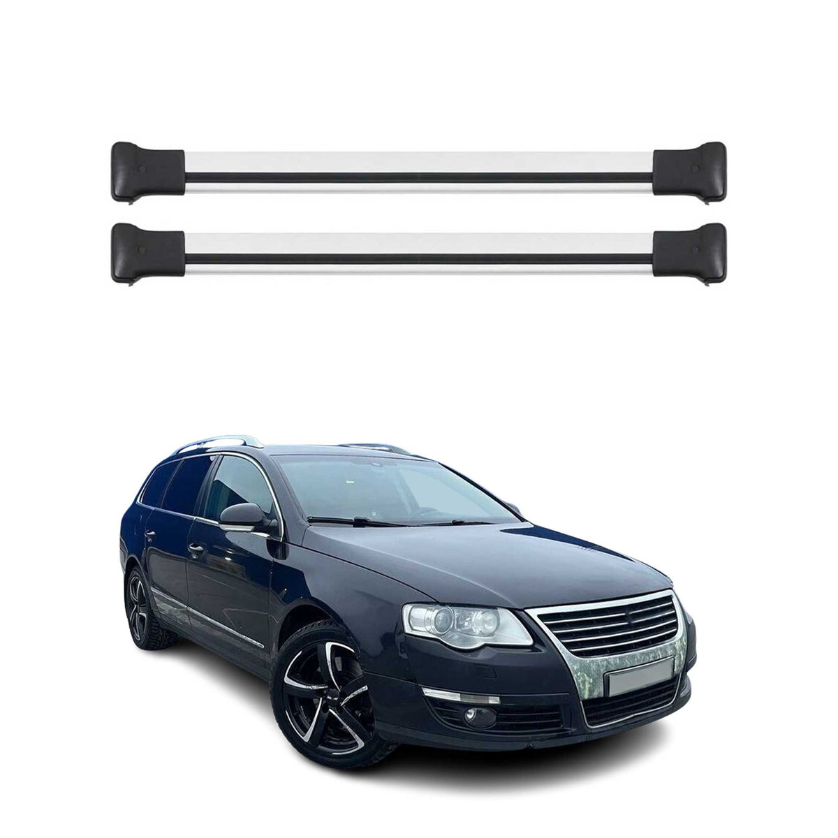 Dachträger Gepäckträger für VW Passat B6 2005-2010 Variant Relingträger Alu Grau