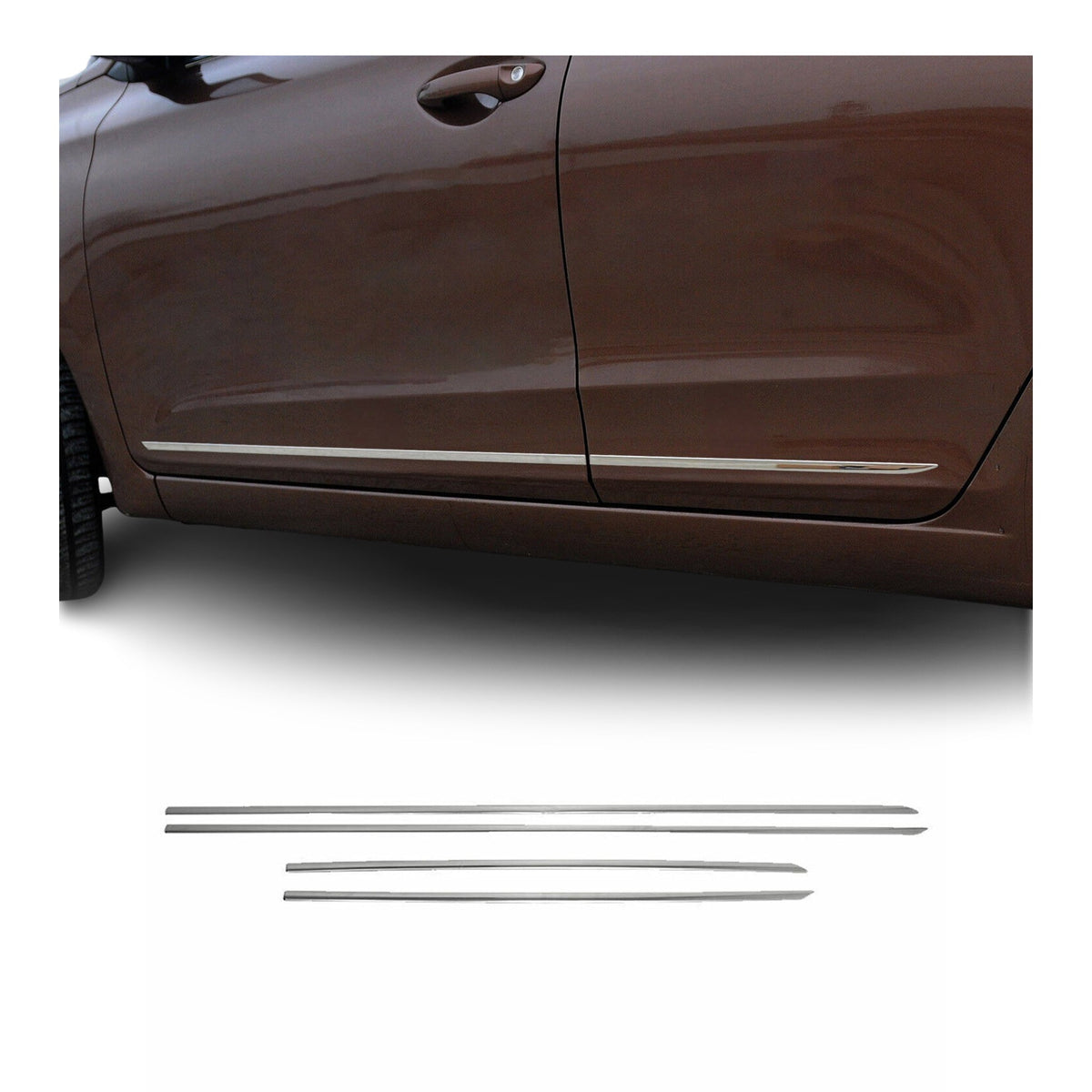 Seitentürleiste Türleisten Türschutz Chrom für Ford Ranger Double Cab 2011-2017