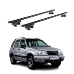 Dachträger Grundtäger für Suzuki Vitara mk2 1998-2005 5 tür 90kg Alu Schwarz ABE Namma Markt