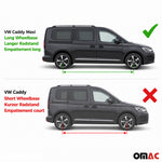 Dachreling Dachgepäckträger für VW Caddy Maxi 2010-2015 L2 Langer  Alu Silber 2x