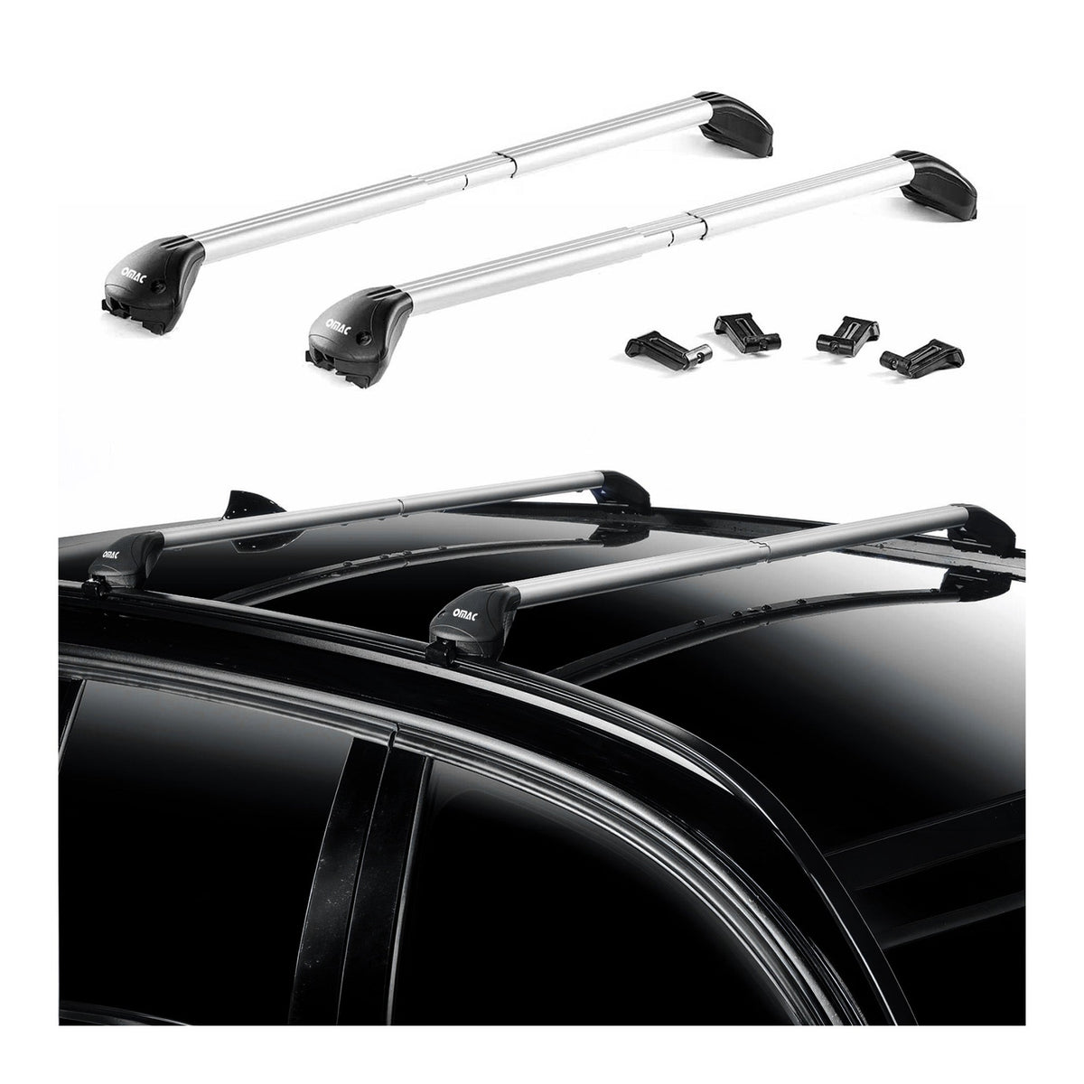 Dachträger Grundtäger für Volvo V40 Cross Country 2012-2019 100kg Alu Silber ABE