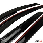 4x Windabweiser Regenabweiser für Isuzu D-Max 2002-2012 Acryl Dunkel