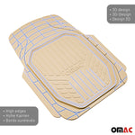 Fußmatten Automatten für Mitsubishi Outlander 3D Passform Universal Beige