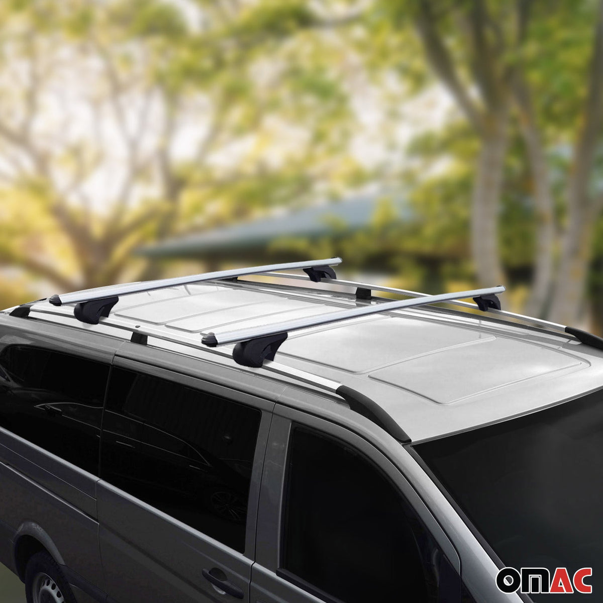 Dachreling + Dachträger SET für VW Caddy 2015-2020 Kurzer Aluminium Silber 4tlg