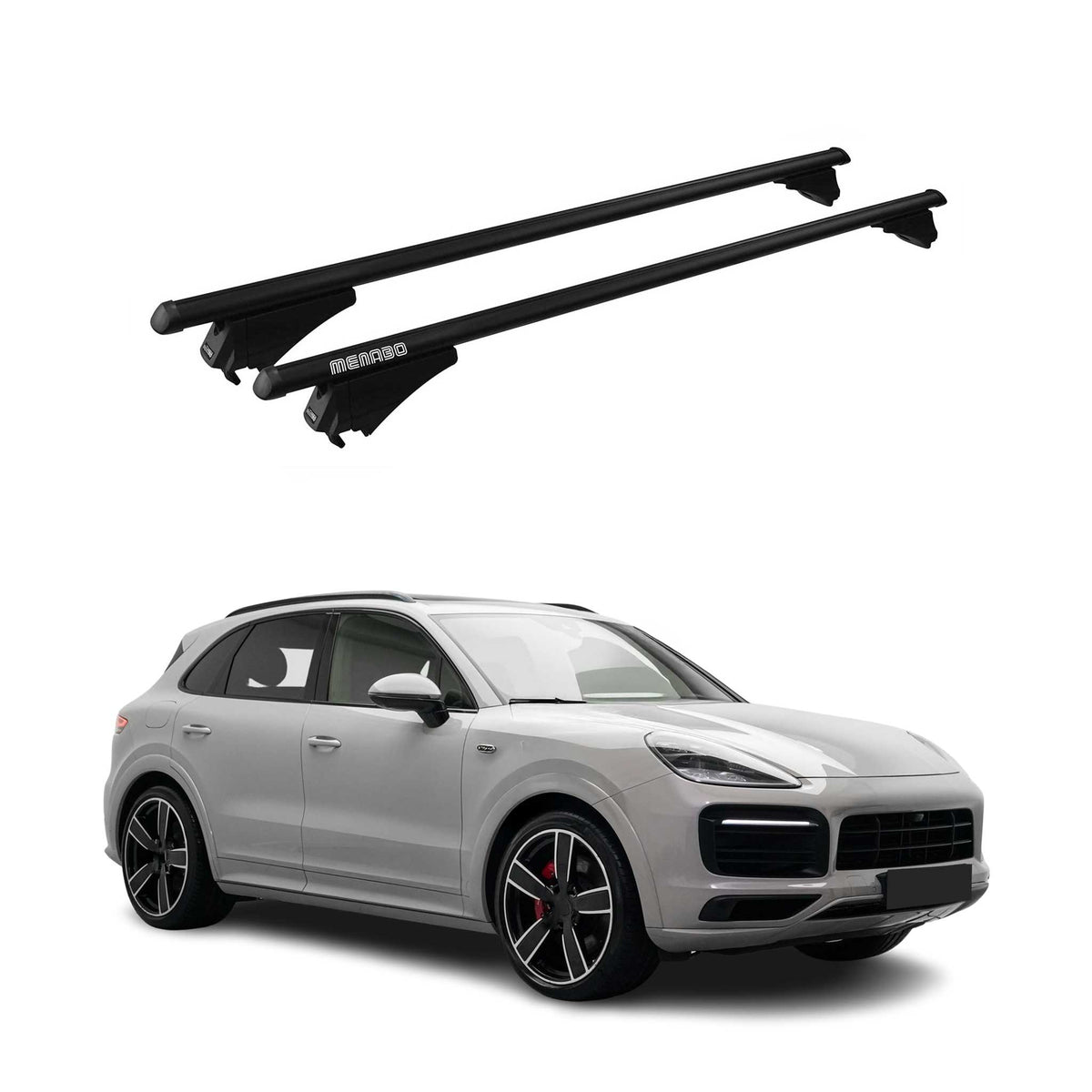 Menabo Dachträger Grundtäger für Porsche Cayenne 2019-2026 75kg Alu Schwarz 2x
