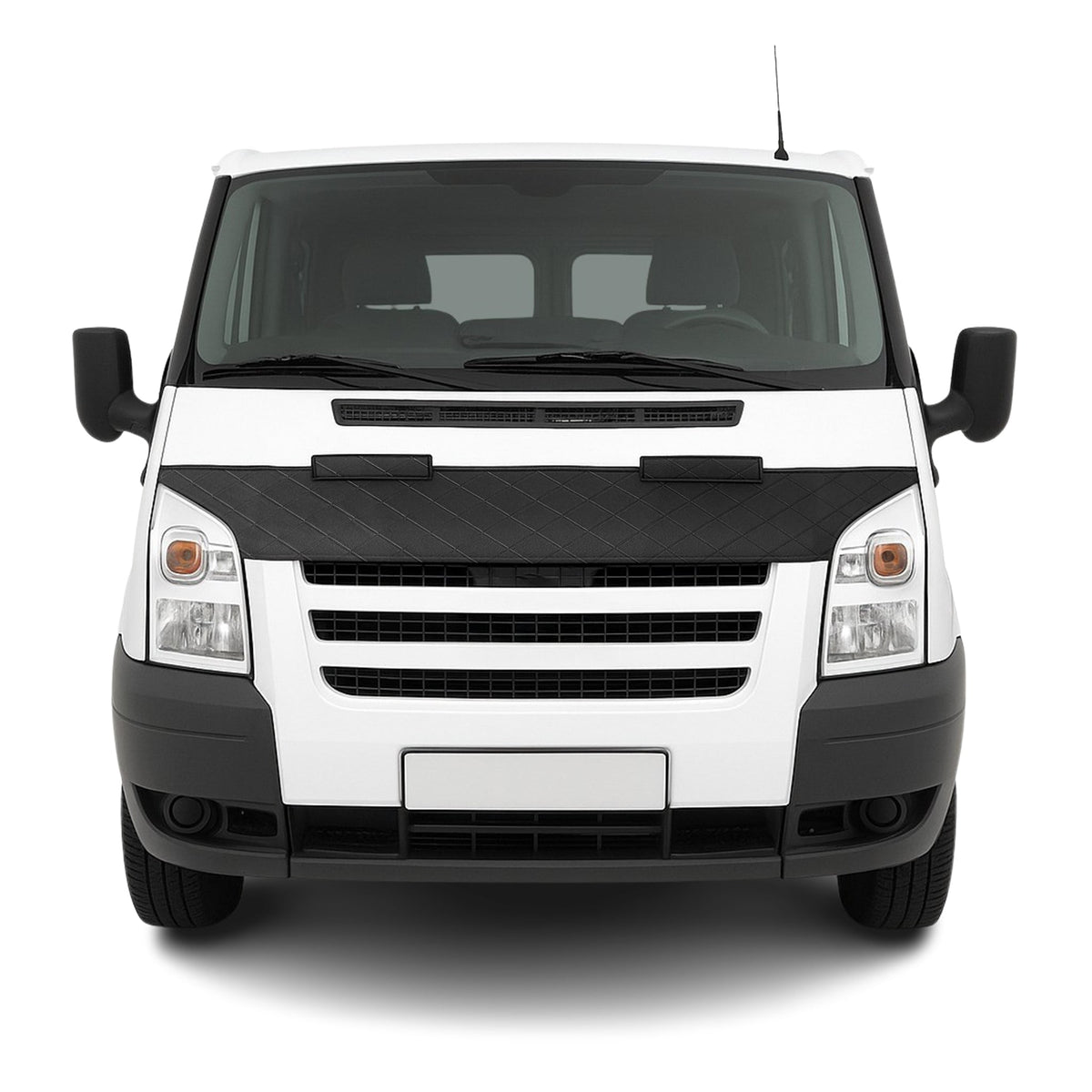 Haubenbra Steinschlagschutz für Ford Transit Facelift 2006-14 Schwarz Halb
