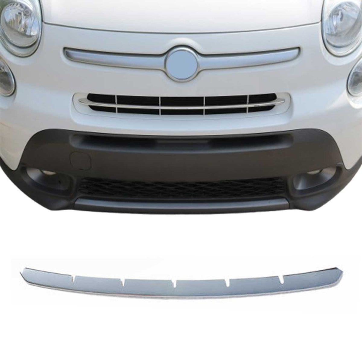 Kühlergrill Grillleisten für Fiat 500L Rockstar Trekking 2012-17 Edelstahl Chrom