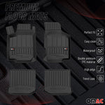 OMAC Gummi Fußmatten für Seat Toledo 1999-2004 Premium TPE Automatten Schwarz 4x