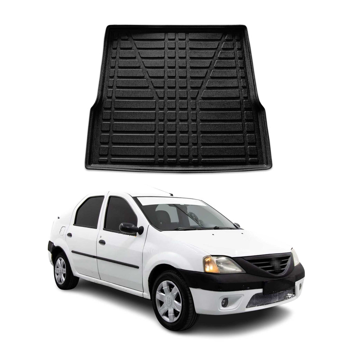 Kofferraumwanne Laderaumwanne für Dacia Logan I Limousine 2004-2012 Gummi TPE