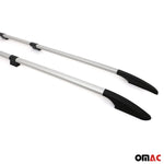 Dachreling Dachgepäckträger für VW Caddy Maxi 2015-2020 L2 Langer Alu Grau