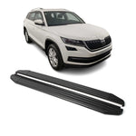 Trittbretter Seitenschweller für Skoda Kodiaq 2017-2024 Alu Schwarz ABE