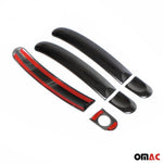 Türgriff Blende Türgriffkappen für VW Caddy 2003-2015 3-Tür Edelstahl Dunkel 6x