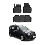 OMAC Gummi Fußmatten für Mercedes Citan W415 2012-2021 Premium Gummi Schwarz 3x