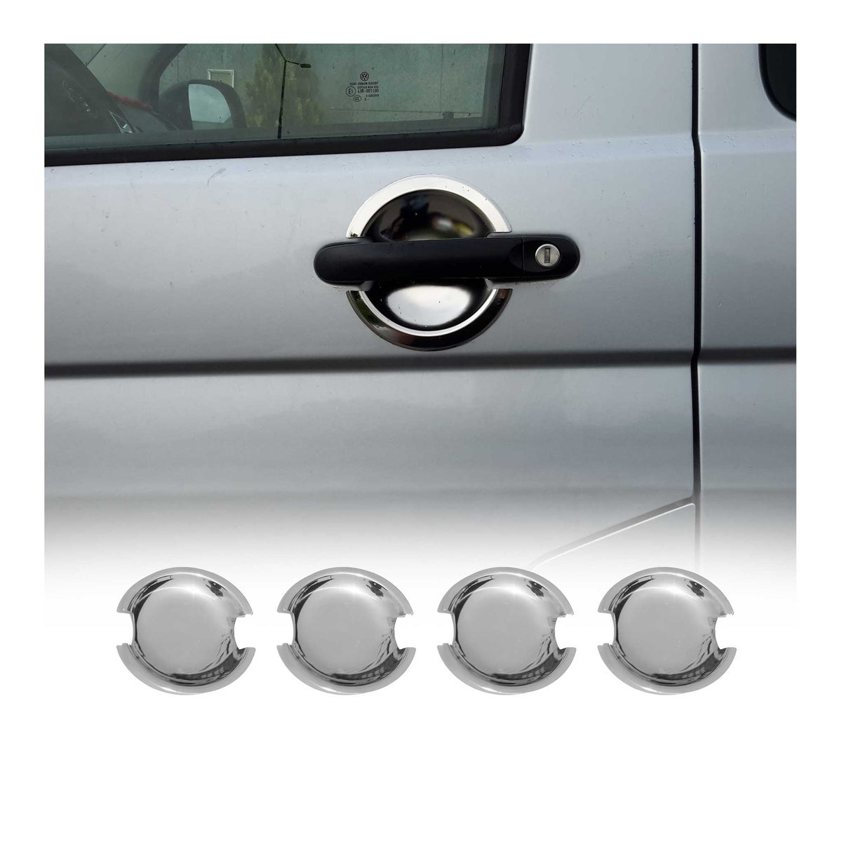 Türgriffschalen Türgriffmulden Türgriffkappen für VW Caddy 2003-2020 Chrom 4tlg