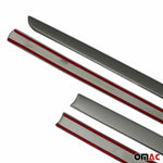 Türschutzleiste Seitentürleiste für VW Sharan 2010-2023 Chrom Stahl Dunkel 4x