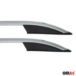 Dachreling Relingträger Alu für Nissan Juke 2010-2019 Aluminium Silber 2tlg