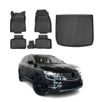 Fußmatten & Kofferraumwanne Set für Renault Koleos 2016-2024 TPE Schwarz