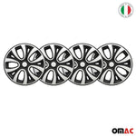 4x Radkappen Radzierblenden Radblenden für 15" Zoll Stahlfelgen Schwarz weiß